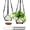 Black Hanger White Planters, variant on Planters for Indoor , 2 Pack 10 Inch Self Watering Pots with Macrame Hanger, Baskets Holder for Outdoor Garden Ceiling Window Decor