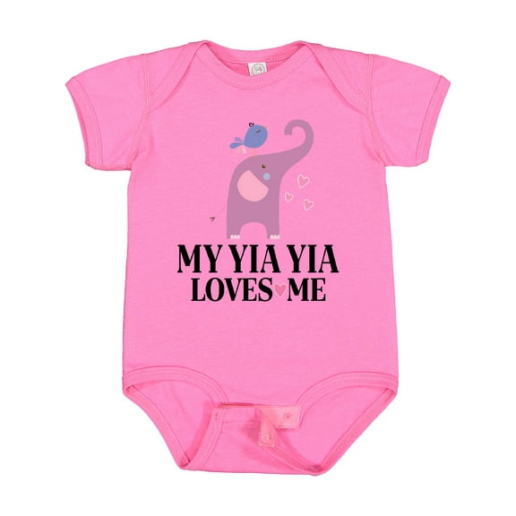 Inktastic My Yia Yia Loves Me Grandchild Boys or Girls Baby Bodysuit