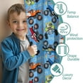 thumbnail image 3 of Blackout Kids Curtains,Monster Cartoon Trucks Cars Pattern Childrens Insulated Curtains Set Of 2,Bedroom Essentials,Toddler Room Decor 52"x84"(132x213cm), 3 of 4