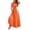 Orange, variant on Womens Formal Dresses For Wedding Elegant Solid Multiway Strap Backless Dress With Soft Draping Evening Casual Gown Cocktail Dress