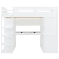 thumbnail image 4 of White Full Loft Bed With Integrated Desk And Abundant Storage - Wardrobes, Drawers, Shelves Included Size Options, Desk, Space. Maximize Bedroom Functionality Style. Twin Sizes To Choose. Shelf, 4 of 7