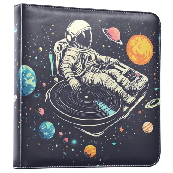 FORMRS 3 Ring Photo Album 4"x6" Self Adhesive Large Capacity PU Leather Cover, Black Record