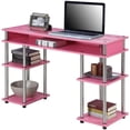 thumbnail image 3 of UrbanPro Contemporary No Tools Student Desk in Pink Wood Finish, 3 of 3