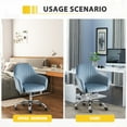 thumbnail image 6 of Accent Chair with Adjustable Casters, Swivel Home Office Chair, Modern Leisure Chair with Adjustable Velvet Height for Living room, Bedroom and Study, Light Blue, 6 of 8