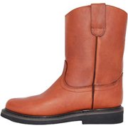 The Western Shops Mens Pull-On Leather Soft Toe Work Boot