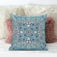 thumbnail image 3 of Paisley Leaf Geo Duo Indoor/Outdoor Pillow in Muted Blue Beige White 18x18, 3 of 6