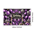 thumbnail image 6 of LUUFILx 180x110cm Glamour Purple Theme Birthday Banner Birthday Party Background Anniversary Backdrop Hanging Cloth Party Decoration Supplies, 6 of 8