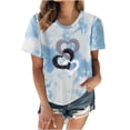 thumbnail image 2 of Meichang T-Shirts Joyeux Valentines Day pour Femmes, T-Shirts Graphiques à Manches Courtes Col Rond, Hauts Mignons Coupe Ample pour les Vacances Valentines Day, 2 of 6