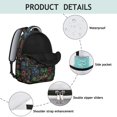 thumbnail image 4 of Game Controller Black Pattern Backpack for School, Cute School Bag with Adjustable Shoulder Straps and Padded Back, 15.3"x11"x7.1", 4 of 5