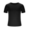 thumbnail image 4 of Fnnxeal Mens Crew Neck Shirt, Lightweight Men's Big and Tall T-Shirts Summer Tees for Men Solid Short Sleeve Shirt Black Tshirt L, 4 of 6