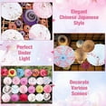 thumbnail image 2 of Nvzi Chinese Flowers Parasol Umbrella, Cherry Blossom, Sakura, Floral, Bamboo, Pink, 1 Count, 2 of 5
