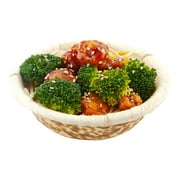 Angle View: 7 oz Round Natural Bamboo Bowl - 5" x 5" x 1 1/2" - 50 count box