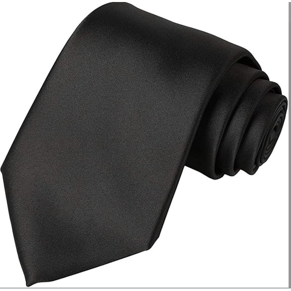 Scott Allan Collection Solid Black Tie for Men | Standard Size 3" Black Necktie for Adults and Teenagers