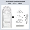 thumbnail image 2 of 12 Piezas Regla GeoméTrica Multifuncional Herramientas de Dibujo Juego de Regla de PláStico Reglas de Dibujo de CíRculo de MedicióN de MatemáTicas, 2 of 5