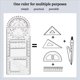 thumbnail image 2 of 12 Piezas Regla GeoméTrica Multifuncional Herramientas de Dibujo Juego de Regla de PláStico Reglas de Dibujo de CíRculo de MedicióN de MatemáTicas, 2 of 5