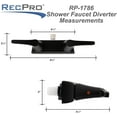 thumbnail image 4 of RV Shower Faucet Diverter with Two Sleek Handles | 4 Inch Shower Diverter | Matte Black, 4 of 7