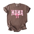 thumbnail image 3 of Trendy Floral Mama Shirt for Women Pink Bow Graphic Tee Espresso Shirt Adult X-Large, 3 of 4