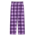 thumbnail image 3 of Edvintorg Girls Lounge Pants Fashion Plaid Elastic Waist Loose Casual Pants Trousers with Pockets Loungewear 4-16Y Teen Girl Clothes, 3 of 8