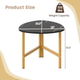thumbnail image 3 of Gymax 2PCS Triangle Coffee Table w/Metal Legs Industrial Center Table for Living Room Black & Gold, 3 of 9