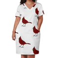 thumbnail image 3 of Cardinal vestido holgado con bolsillos para mujer vestido de noche de lujo vestido de verano, 3 of 7