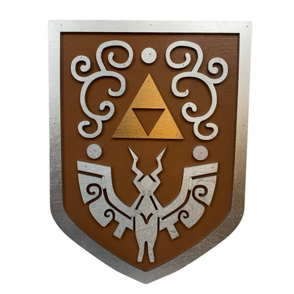 Wind Waker Shield | 14" Link Costume Accessory | Legend of Zelda Wooden Cosplay Prop | Small for Teens