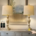 thumbnail image 4 of Oneach 25.5" Touch Control Bedside Lamps Set of 2 - Dimmable USB Charging Table Lamps for Farmhouse Bedroom, Living Room Nightstands Home Decor, 4 of 13