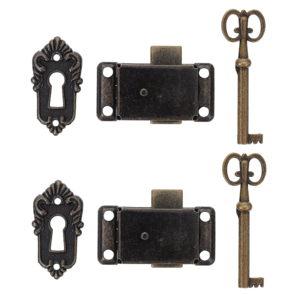 Guangmc Vintage Cabinet Locks with Key for Jewelry Box and Suitcase
