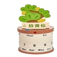 thumbnail image 1 of Desktop Bonsai Calendar , Daily Desktop Perpetual Desktop Calendar, Cute Date Display Block Desktop Accessory for Home Office Decor, Teachers, Classrooms, Reusable Each Year, 1 of 7