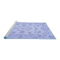 thumbnail image 2 of Ahgly Company Machine Washable Indoor Round Oriental Blue Traditional Area Rugs, 6' Round, 2 of 4
