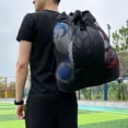 thumbnail image 4 of Yazoeia Sac de Rangement de Football Grande Capacité Réglable Imperméable Sac de Transport de Basketball Volleyball Gym CJC912-178749, 4 of 9