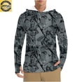 thumbnail image 2 of Dovford Men's Long Sleeve Hoodie Shirts UPF 50+ Sun Protection Fishing Swim Lightweight Running Workout Hiking Rash Guard, 2 of 7