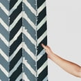 thumbnail image 3 of PRATYUS  Navy Blue Hook Shower Curtain  Hotel Shower Curtain, Modern Geometric Shower Curtain Layer, Washable 69x72, 3 of 7