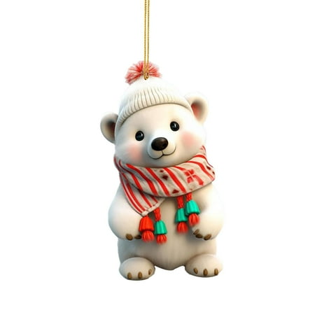 

Cute Polar Bear Decoration Pendant Decoration Pendant Pendant Acrylic Decoration Pendant For Home Holiday Party Car Wreath Christmas Big Christmas Decorations Decorations for Home Figure Car Hanging