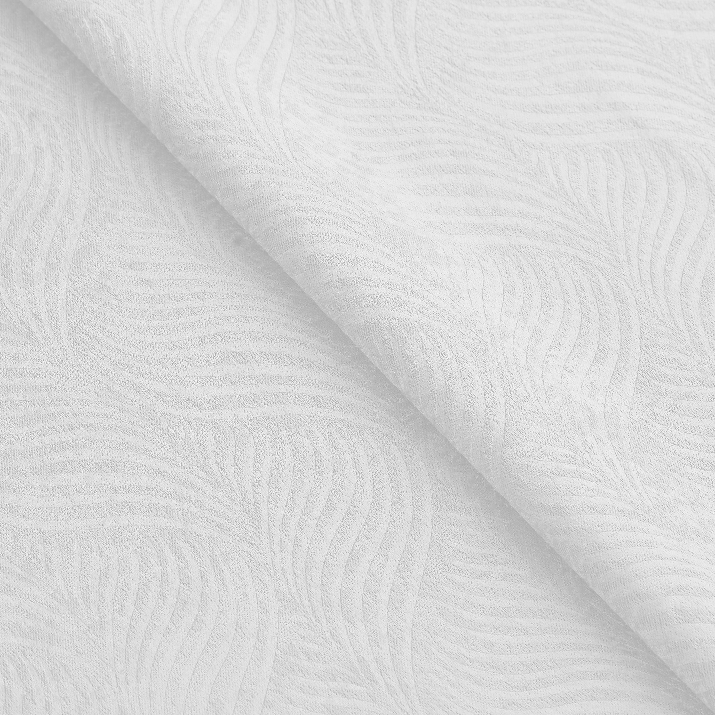 Superior Wave Blackout Grommet Curtains Panel Set, Snow White, 52" x 96"