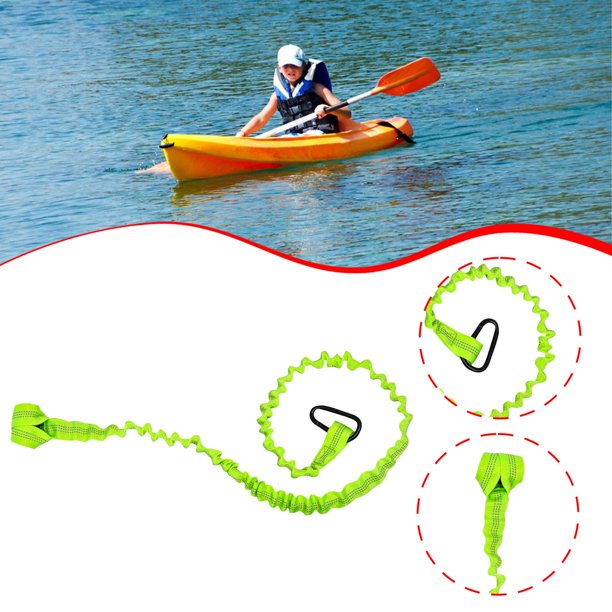 Correa de remo para kayak, elástica, de 3 a 5 pies, para , canotaje y piragüismo. Verde