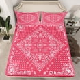 thumbnail image 2 of Manfei Boho Exotic Style Full Size Sheets,Retro Victorian Floral Bed Sheets,Pink White Sheet Sets For Adults,Microfiber Bedroom Decor,4 Pieces, 2 of 7