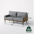 thumbnail image 4 of Zinus Denzel 68 inch 3 Seat Bamboo Sofa, 4 of 9