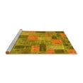 thumbnail image 2 of Ahgly Company Machine Washable Indoor Rectangle Patchwork Yellow Transitional Area Rugs, 3' x 5', 2 of 4