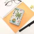 thumbnail image 7 of JIALIOU Nylon Trifold Card Wallet with ID Window Zipper Pocket for Men Women Teen Cute Flamingo Palm Tree Flower, 7 of 7