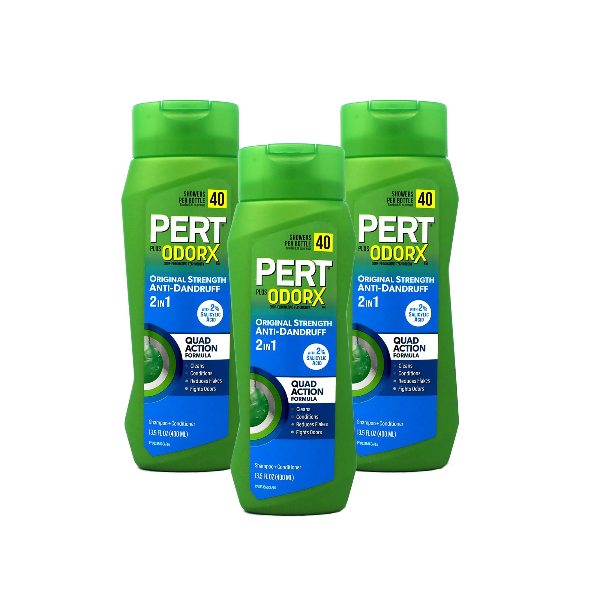 Pert Plus 2 in 1 Shampoo + Conditioner Dandruff Control 13.50 oz (Pack of 3)