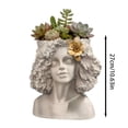thumbnail image 3 of SeekLGT Abstract Female Head Planter Ceramic Face Vase Modern Indoor Flower Pot for Living Room Shelf Decor 10.6in 1 Planter, 3 of 7