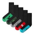 thumbnail image 1 of Minecraft Chaussettes Mi-Mollet pour Garçons avec Logo d'École (Lot de 5), 1 of 5