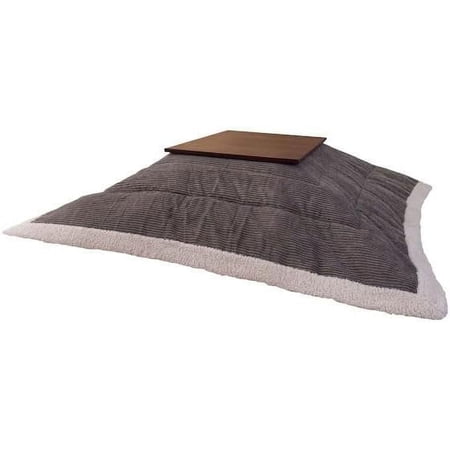 Kotatsu Futon Comforter Square Shape, Corduroy Fabric with Polyester Material, W75.0 x D75.0 Inches, Home and Living, Gray Color, This Order Comes Futon Comforter