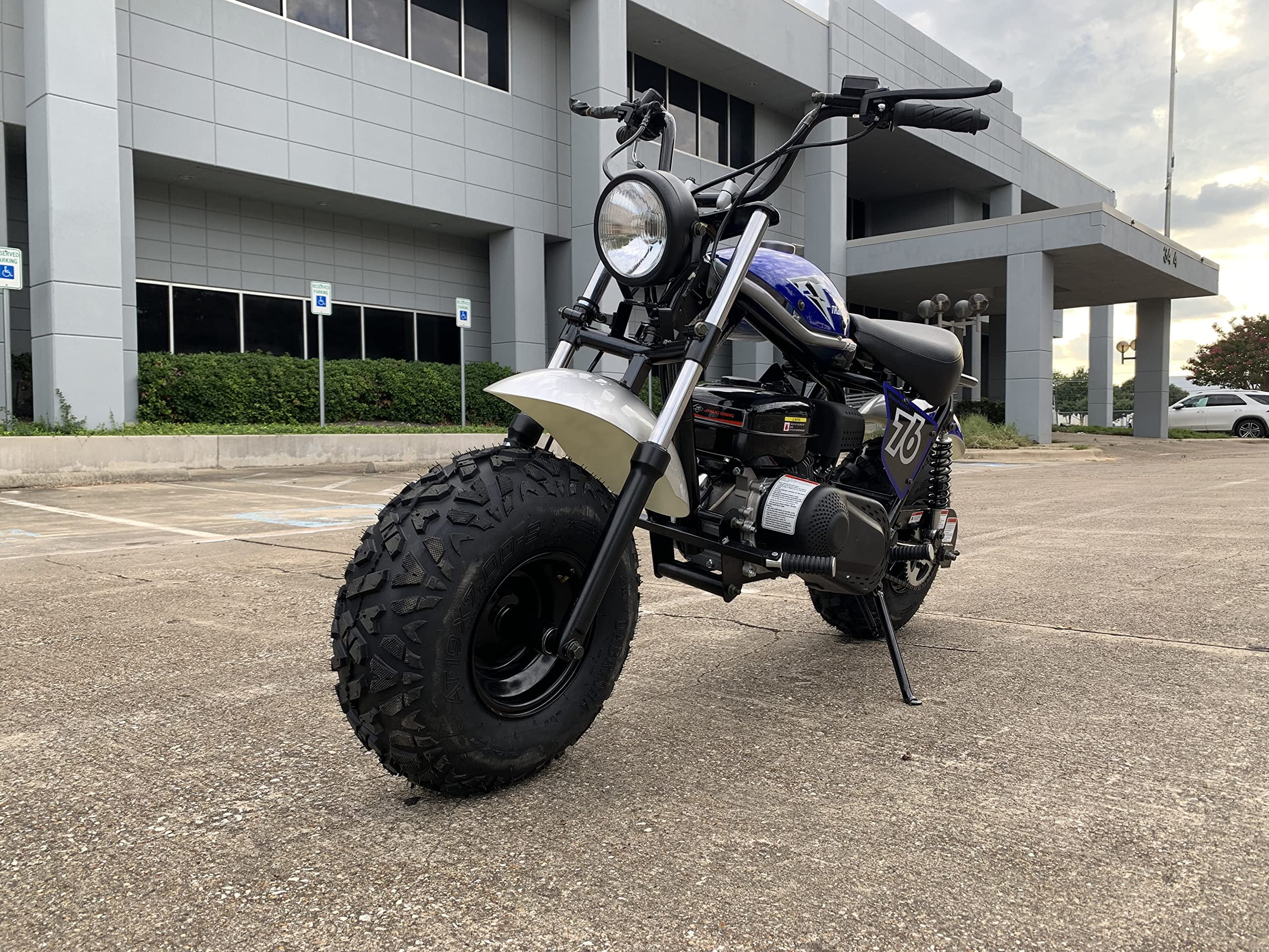 Trailmaster Mini Bike mb 200X Hurricane All New with Front and Rear Brakes, 196cc (Blue)