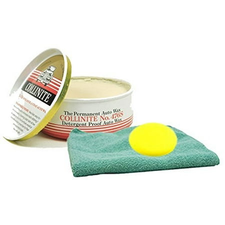 Collinite Paste - Collinite 476S Double-Coat Paste Wax (9 oz.) Bundle with Microfiber Cloth & Foam Pad