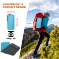 thumbnail image 3 of yeacher Two-Tone Foot Pump Inflatable Camping Mat for Outdoor Adventures - Light Blue & Grey / Orange & Dark Blue Options, 3 of 3