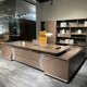 thumbnail image 3 of Italian style office desk and chair combination high-end simple modern large shift desk My Lux Decor Round, 3 of 9