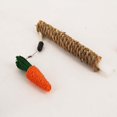 thumbnail image 3 of Pet Rabbit Toy Tree Bunny Fun Chew Toy Rattan Grass Scratcher Climbing Tree Play Carrot Toy for Small Animal, 3 of 3
