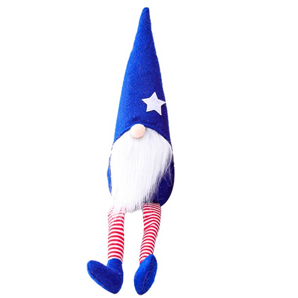 KAKOWELY 1 gnomo de patas largas para el Día de la Independencia, muñeco sin rostro para escritorio, decoración de fiesta