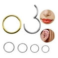 thumbnail image 6 of RYUJNDK 6/8/10/12mm Silver Gold Seamless Nose Stainless Steel Body Jewelry Tragus Septum Piercing Cartilage Hoop Unisex, 6 of 15